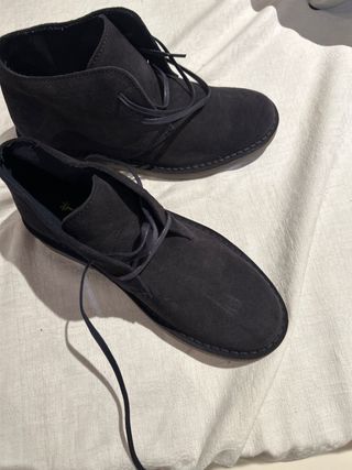 Botines serraje azul marino