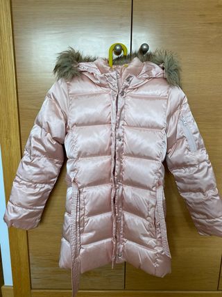Plumas GAP rosa con capucha TALL 11-12