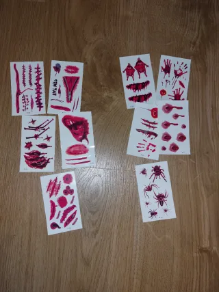 Tatuajes cicatrices halloween 5hojas por 1€