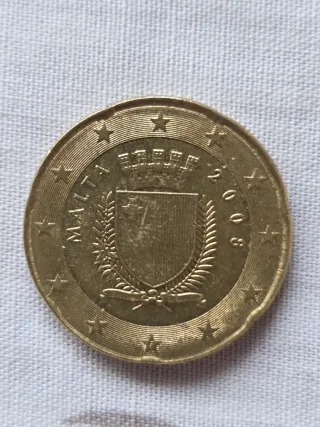 Moneda 20 céntimos Malta 2008