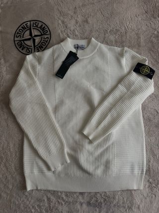 Jersey Stone Island Blanco Talla L