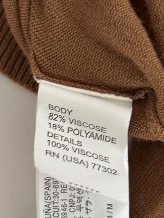 Jersey Zara Man Marrón Cuello Pico
