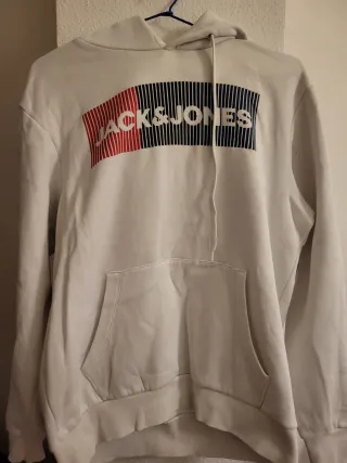 Sudadera Jack&Jones Capucha Talla M Blanca