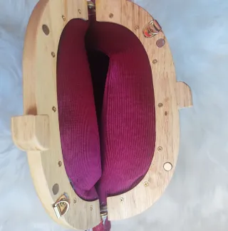 Bolso boquilla madera y tela
