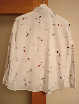 Camisa Zara Estampada Blanca