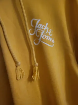 Sudadera Jack&Jones con capucha amarilla Talla M