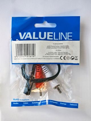 CABLE ADAPTADOR AUDIO RCA - JACK ESTEREO NUEVO