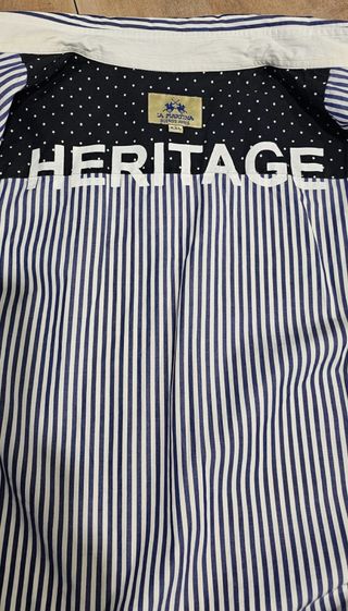Camisa La Martina Rayas Azules y Blancas XXL