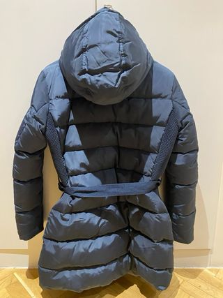 Abrigo largo plumas Pepe Jeans azul mujer