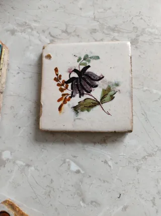 3 Azulejos Antiguos Valencianos Decorados