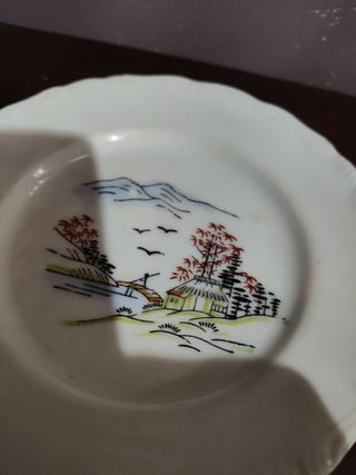 3 piattini decorati stile giapponese