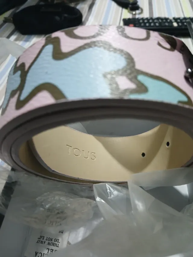 Cinturón Oso Rosa y Plateado