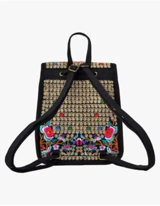 MOCHILA ÉTNICA BORDADA FLORES