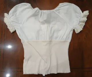 Top Algodón Crochet blanco
