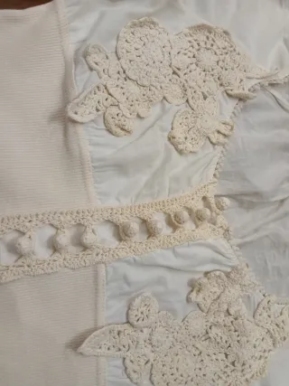 Top Algodón Crochet blanco