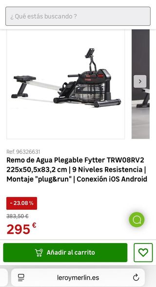 Maquina de Remo de Agua Plegable Fytter TRW08RV2