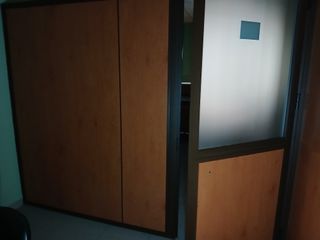 Mampara distribución oficina madera