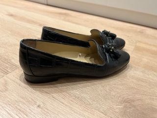 Zapatos planos  negros con flecos