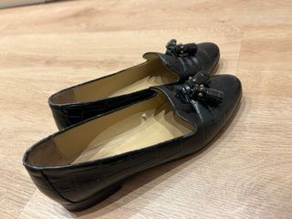 Zapatos planos  negros con flecos