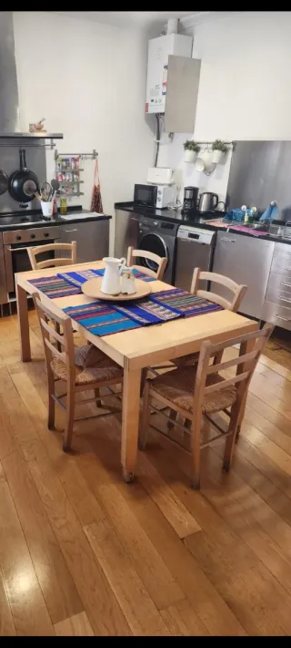 Mesa Comedor extensible color haya