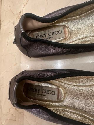Bailarinas Jimmy Choo Piel Serpiente y Cadena