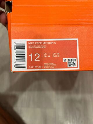 Nike FREE Metcon 6 Naranja/Negro