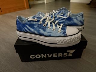 Converse plataforma azul/blanco T.37.5