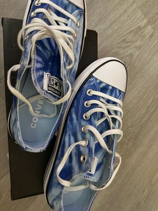 Converse plataforma azul/blanco T.37.5