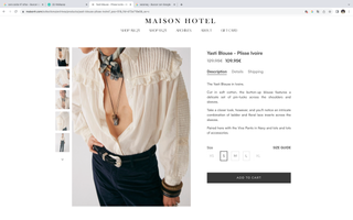 Blusa MAISON HOTELIvoire Talla XS