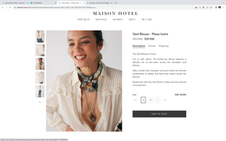 Blusa MAISON HOTELIvoire Talla XS