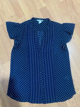Blusa H&M azul lunares
