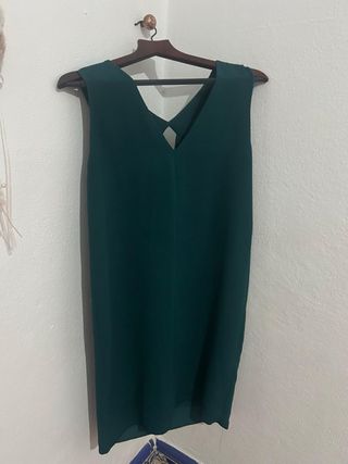 Vestido verde corto holgado