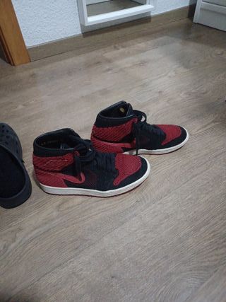 Nike Air Jordan Deportivas Negras Rojas
