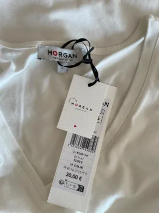 Morgan Top Blanco Talla S Nuevo con Etiqueta