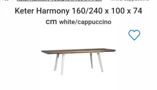 Mesa extensible jardín madera y plástico