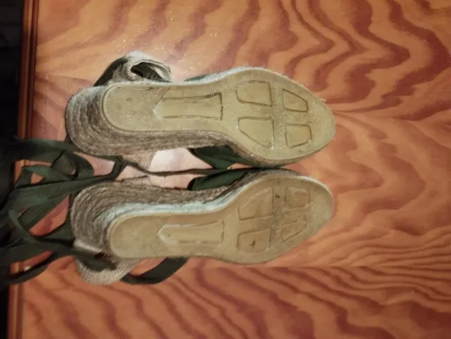 Alpargatas de lona verdes talla 36