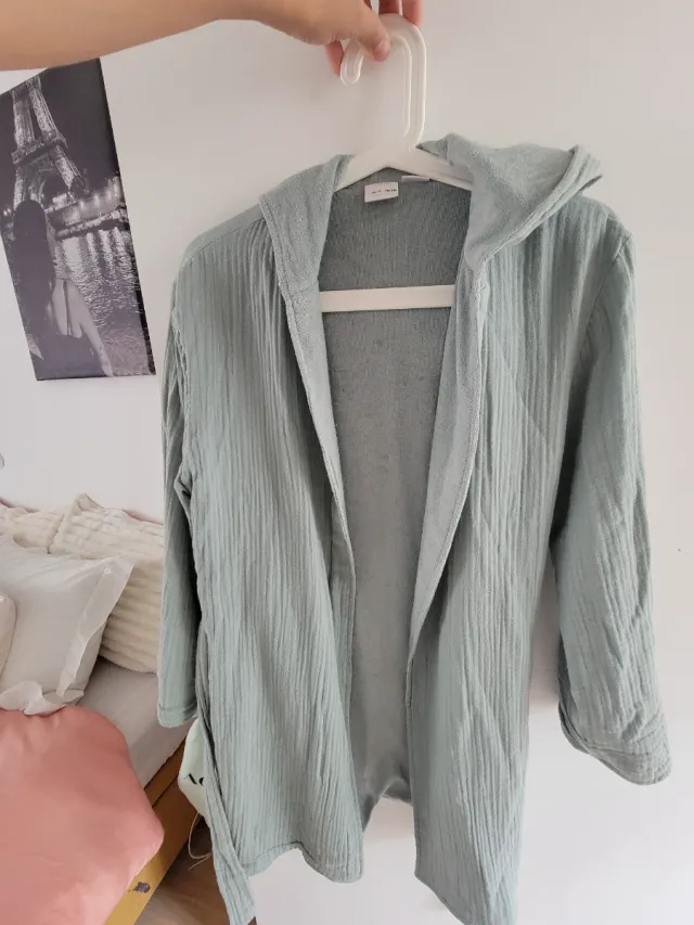 Bata de baño verde talla única