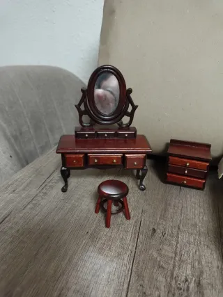 Muebles Casa Muñecas Madera Oscura