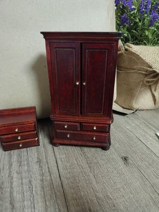 Muebles Casa Muñecas Madera Oscura