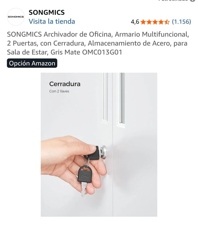 Armario Archivador Metálico Gris