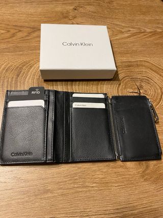 Cartera Calvin Klein Piel Negra Hombre