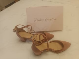 Zapatos Dulce Castro Novia Beige/Rosa