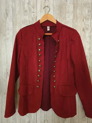 Chaqueta ante con botones 