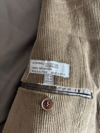 Americana pana marrón Zara T48