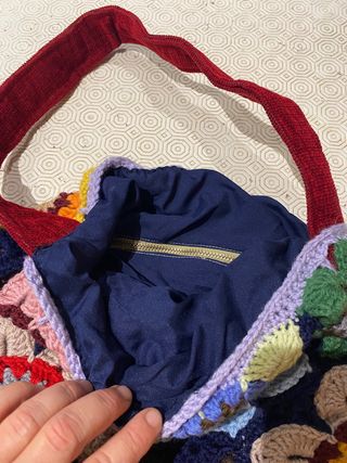 Borsa uncinetto fatta a mano fiori