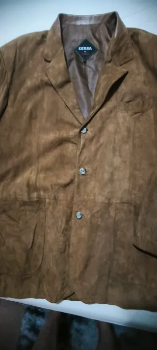 Chaqueta de ante marrón