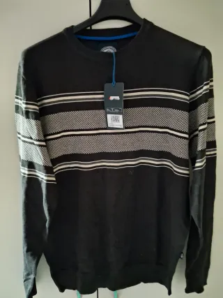 Maglione uomo nero e grigio