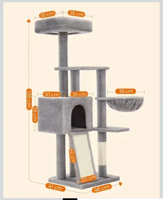 Árbol rascador para gatos, varios niveles,de Felpa