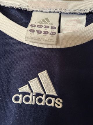 Camiseta Adidas Talla S Azul y Blanca