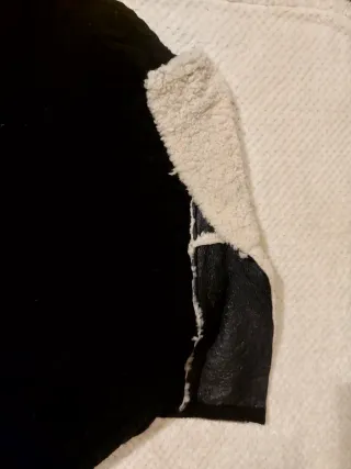 Maglione uomo lana zip colletto pelle e pelliccia 